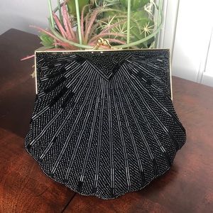 Partners Black Seed & Tube Beaded Crossbody Bag